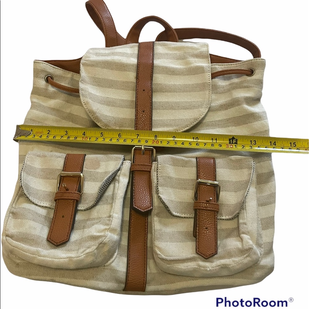 Striped book bag